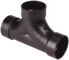 NIBCO - 4", ABS Drain, Waste & Vent Pipe Two Way Cleanout Tee - Hub x Hub x Hub - Eagle Tool & Supply