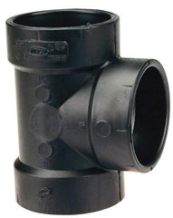 NIBCO - 3 x 3 x 1-1/2", ABS Drain, Waste & Vent Pipe Vent Tee - Hub x Hub x Hub - Eagle Tool & Supply
