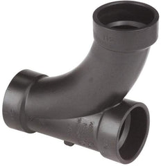 NIBCO - 1-1/2", ABS Drain, Waste & Vent Pipe Long Radius TY - Hub x Hub x Hub - Eagle Tool & Supply