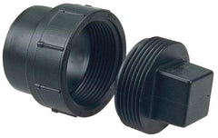 NIBCO - 6", ABS Drain, Waste & Vent Pipe Cleanout Adapter - Spig x CO with Plug - Eagle Tool & Supply