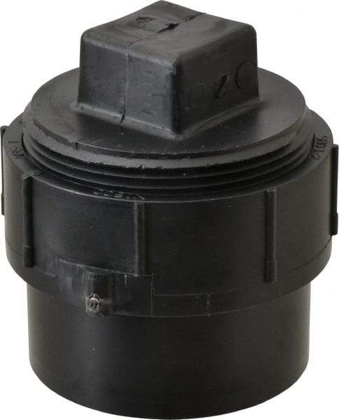 NIBCO - 3", ABS Drain, Waste & Vent Pipe Cleanout Adapter - Spig x CO with Plug - Eagle Tool & Supply