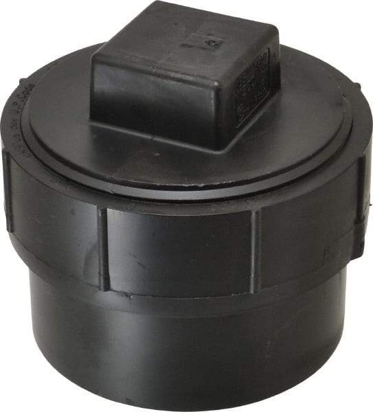 NIBCO - 4", ABS Drain, Waste & Vent Pipe Cleanout Adapter - Spig x CO with Plug - Eagle Tool & Supply