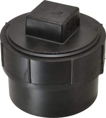 NIBCO - 4", ABS Drain, Waste & Vent Pipe Cleanout Adapter - Spig x CO with Plug - Eagle Tool & Supply