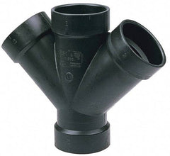 NIBCO - 3 x 1-1/2 x 1-1/2", ABS Drain, Waste & Vent Pipe - All Hub - Eagle Tool & Supply