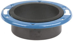 NIBCO - 4 x 3" Pipe, 5-3/8" OD, ABS Reducing Adjustable Closet Flange - 180° Max Working Temp, Hub End Connections - Eagle Tool & Supply