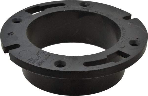 NIBCO - 4" Pipe, 5-3/8" OD, ABS Closet Flange Hub - 180° Max Working Temp, Hub End Connections - Eagle Tool & Supply