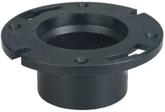 NIBCO - 4 x 3" Pipe, 5-3/8" OD, ABS Closet Flange - 180° Max Working Temp, FIPT End Connections - Eagle Tool & Supply