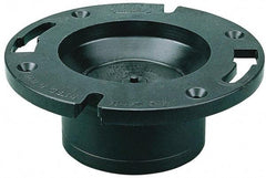 NIBCO - 4" Pipe, 5-3/8" OD, ABS Closet Flange with Knockout Test Plug - 180° Max Working Temp, Hub End Connections - Eagle Tool & Supply