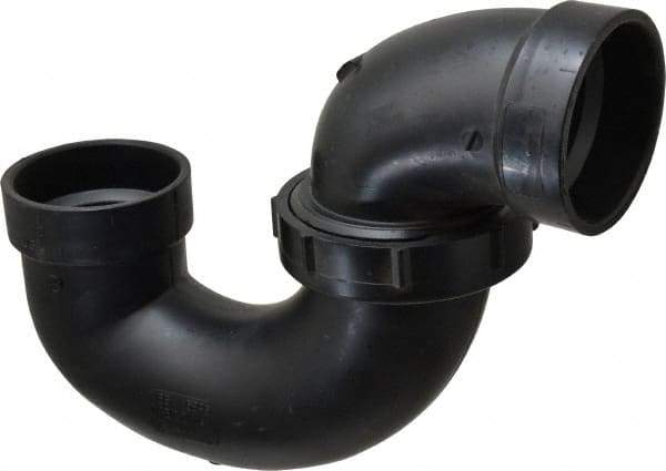 NIBCO - 2", ABS Drain, Waste & Vent Pipe P Trap with Union - Hub x Hub - Eagle Tool & Supply