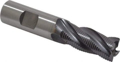OSG - 3/4" Diam, Fine Pitch, 1-5/8" LOC, 4 Flute Cobalt Roughing Square End Mill - TiCN Finish, 3-7/8" OAL, 3/4" Shank Diam, Single End, Centercutting, 30° Helix - Eagle Tool & Supply