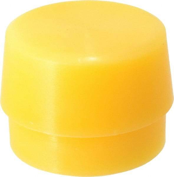 Garland - 2" Face Diam, Grade Extra Hard, Yellow Hammer Tip/Face - Plastic - Eagle Tool & Supply