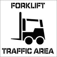 NMC - Forklift Traffic Area Stencil - 0.06 Inch Thick, Polyethylene, English - Eagle Tool & Supply