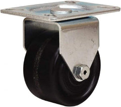 Hamilton - 3" Diam x 1-3/4" Wide x 4" OAH Top Plate Mount Rigid Caster - Phenolic, 400 Lb Capacity, Straight Roller Bearing, 3-1/8 x 4-1/8" Plate - Eagle Tool & Supply