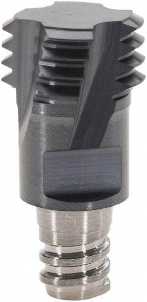 Iscar - MT Grade IC908 Carbide Thread Milling Tip Insert - TiAlN Finish, 4 Flutes, 10mm Cutting Diam, 5.1mm Depth of Cut, 13.35mm Extension - Eagle Tool & Supply