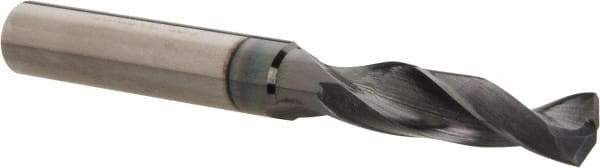 Accupro - 9/32" 140° Solid Carbide Jobber Drill - AlTiN Finish, Right Hand Cut, Spiral Flute, Straight Shank, 3" OAL, Notched Point - Eagle Tool & Supply