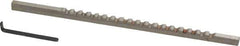 Value Collection - 3mm Keyway Width, Style A, Keyway Broach - High Speed Steel, Bright Finish, 1/8" Broach Body Width, 13/64" to 1-1/8" LOC, 5" OAL - Eagle Tool & Supply