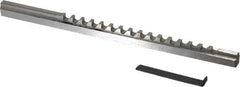 Value Collection - 4mm Keyway Width, Style B-1, Keyway Broach - High Speed Steel, Bright Finish, 1/4" Broach Body Width, 19/64" to 1-11/16" LOC, 6-3/4" OAL - Eagle Tool & Supply