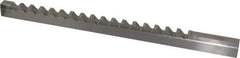 Value Collection - 12mm Keyway Width, Style D-1, Keyway Broach - High Speed Steel, Bright Finish, 9/16" Broach Body Width, 1" to 6" LOC, 13-7/8" OAL - Eagle Tool & Supply