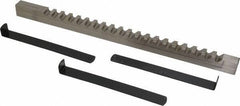 Value Collection - 18mm Keyway Width, Style E-1, Keyway Broach - High Speed Steel, Bright Finish, 3/4" Broach Body Width, 1" to 6" LOC, 15-1/2" OAL - Eagle Tool & Supply