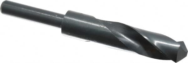 Interstate - 22mm Drill, 118° Point, High Speed Steel Silver Deming & Reduced Shank Drill Bit - Eagle Tool & Supply