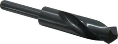 Interstate - 24.5mm Drill, 118° Point, High Speed Steel Silver Deming & Reduced Shank Drill Bit - Eagle Tool & Supply
