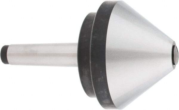 Interstate - MT3 Taper Shank, 4" Head Diam 660 Lb Capacity Live Center - 500 Max RPM, 2.76" Head Length, 4" Point Diam, 600 Lb Max Workpc, 6-1/2" OAL, Bull Nose Point - Eagle Tool & Supply