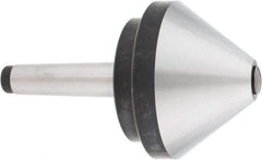 Interstate - MT3 Taper Shank, 4" Head Diam 660 Lb Capacity Live Center - 500 Max RPM, 2.76" Head Length, 4" Point Diam, 600 Lb Max Workpc, 6-1/2" OAL, Bull Nose Point - Eagle Tool & Supply