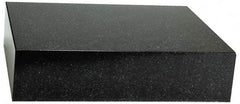 Value Collection - 12" Long x 12" Wide x 3" Thick, Granite Inspection Surface Plate - B Toolroom Grade, 0.0001" Unilateral Tolerance - Eagle Tool & Supply