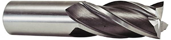 Niagara Cutter - 1-1/4", 2" LOC, 1-1/4" Shank Diam, 4-1/2" OAL, 6 Flute, Cobalt Square End Mill - Eagle Tool & Supply