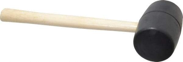 Value Collection - 2 Lb Head Rubber Mallet - 16-1/2" OAL, Wood Handle - Eagle Tool & Supply