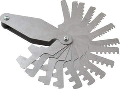 Value Collection - 16 Leaf, 1 to 12 TPI Range, Screw Pitch Gage - 29° Thread Angle - Eagle Tool & Supply