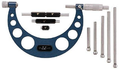 Value Collection - 12 to 16" Range, 0.001" Graduation, Mechanical Outside Micrometer - Ratchet Stop Thimble - Eagle Tool & Supply