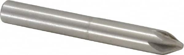 Interstate - 1/4" Head Diam, 1/4" Shank Diam, 6 Flute 60° Cobalt Countersink - Eagle Tool & Supply