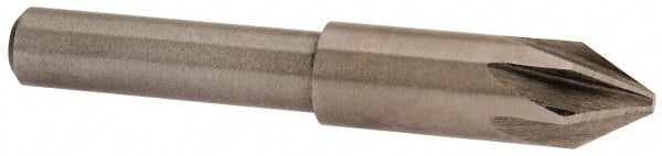 Interstate - 5/16" Head Diam, 1/4" Shank Diam, 6 Flute 60° Cobalt Countersink - Eagle Tool & Supply
