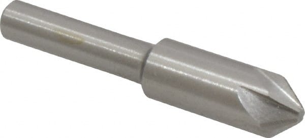 Interstate - 3/8" Head Diam, 1/4" Shank Diam, 6 Flute 82° Cobalt Countersink - Eagle Tool & Supply