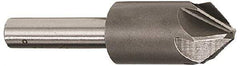 Interstate - 1-1/2" Head Diam, 3/4" Shank Diam, 6 Flute 90° Cobalt Countersink - Bright Finish, 3-1/2" OAL, Single End, Straight Shank, Right Hand Cut - Eagle Tool & Supply