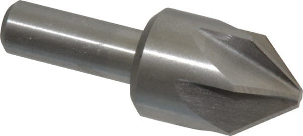 Interstate - 1" Head Diam, 1/2" Shank Diam, 6 Flute 82° Cobalt Countersink - Eagle Tool & Supply