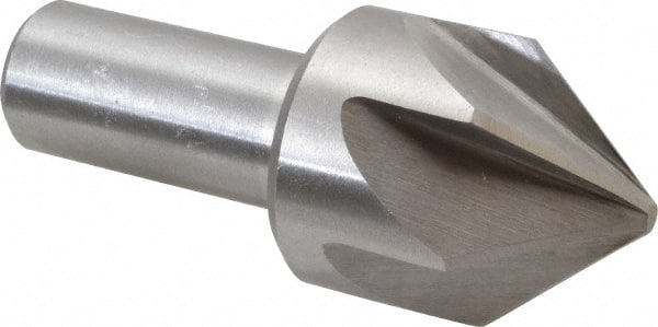 Interstate - 1-3/4" Head Diam, 1" Shank Diam, 6 Flute 82° Cobalt Countersink - Eagle Tool & Supply