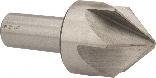 Interstate - 2" Head Diam, 1" Shank Diam, 6 Flute 90° Cobalt Countersink - Eagle Tool & Supply