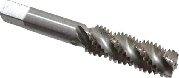 Interstate - 5/8-11 UNC 4 Flute 3B Bottoming Spiral Flute Tap - High Speed Steel, Bright Finish, 3-13/16" OAL, Right Hand Flute, Right Hand Thread, H3 - Eagle Tool & Supply