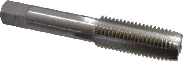 Interstate - 11/16-12 UNS 4 Flute Bright Finish High Speed Steel Straight Flute Standard Hand Tap - Plug, Right Hand Thread, 4-1/32" OAL, H3 Limit, Oversize - Eagle Tool & Supply