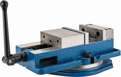 Interstate - 6" Jaw Width, 7-1/2" Jaw Opening Capacity, Horizontal Swivel Machine Vise - Manual Operation, 6,600 Lb Capacity, 1 Station, 16-3/4" Long x 4-3/8" High x 1-1/2" Deep, 1-1/2" Jaw Height - Eagle Tool & Supply
