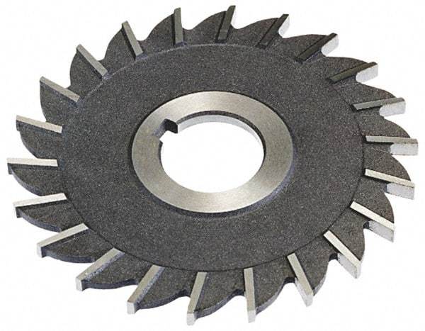 Keo - 5" Diam x 13/16" Width of Cut, 26 Teeth, High Speed Steel Side Milling Cutter - Straight Teeth, Uncoated - Eagle Tool & Supply