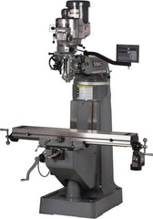 Bridgeport - 9" Table Width x 49" Table Length, Variable Speed Pulley Control, 3 Phase Knee Milling Machine - R8 Spindle Taper, 2 hp - Eagle Tool & Supply