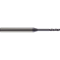 Harvey Tool - Ball End Mills; Mill Diameter (Decimal Inch): 0.0300 ; Number of Flutes: 3 ; Length of Cut (Decimal Inch): 0.1500 ; Material: Solid Carbide ; Overall Length (Inch): 2-1/2 ; Overall Length (Decimal Inch): 2.50000