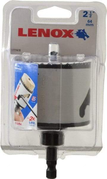 Lenox - 2-1/2" Diam, 1-9/16" Cutting Depth, Hole Saw - Bi-Metal Saw, Toothed Edge - Eagle Tool & Supply