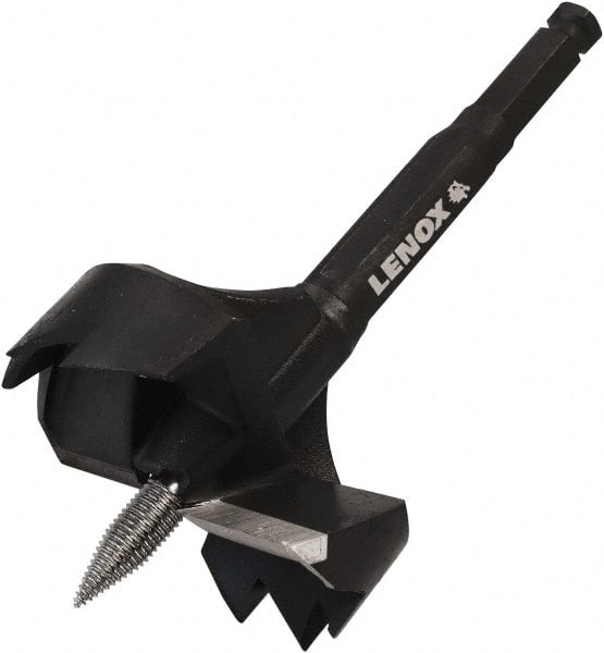 Lenox - 3-5/8", 7/16" Hex Shank, Bright Finish, Steel Self Feed Drill Bit - Eagle Tool & Supply