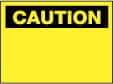 NMC - "Caution - Blank No Legend", 10" Long x 14" Wide, Pressure-Sensitive Vinyl Safety Sign - Rectangle, 0.004" Thick, Use for Accident Prevention - Eagle Tool & Supply
