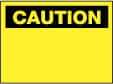 NMC - "Caution - Blank No Legend", 10" Long x 14" Wide, Fiberglass Safety Sign - Rectangle, 0.095" Thick, Use for Accident Prevention - Eagle Tool & Supply