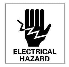 NMC - "Electrical Hazard", 7" Long x 7" Wide, Rigid Plastic Safety Sign - Square, 0.05" Thick, Use for Accident Prevention - Eagle Tool & Supply